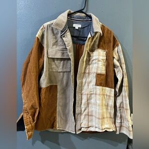 Sun + stone corduroy patchwork jacket